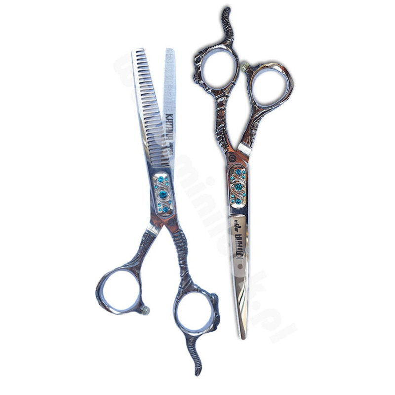 Katana Japan Shaphire nożyczki + degażówki 6"  + etui