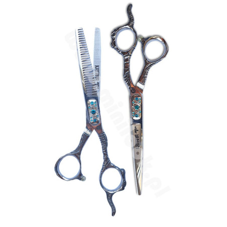 Katana Japan Shaphire nożyczki + degażówki 6"  + etui